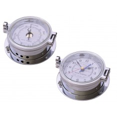 Chrome Baro. + Tide & Time Clock 116mm